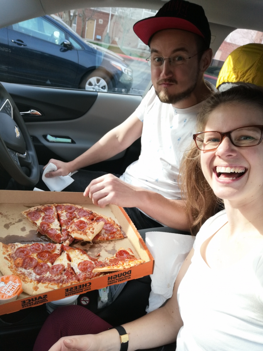 Ankunfts-Pizza in Nashville