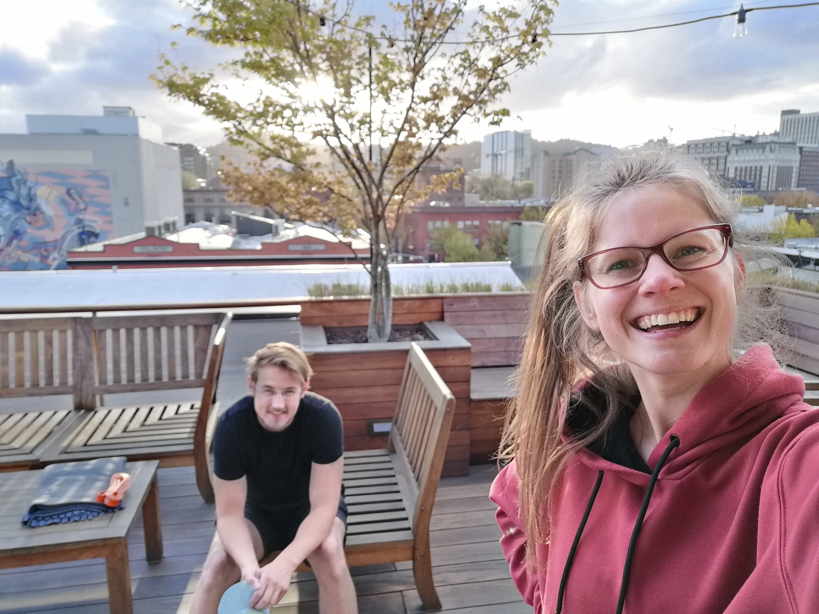 Sport zwischendurch auf der Dachterrasse