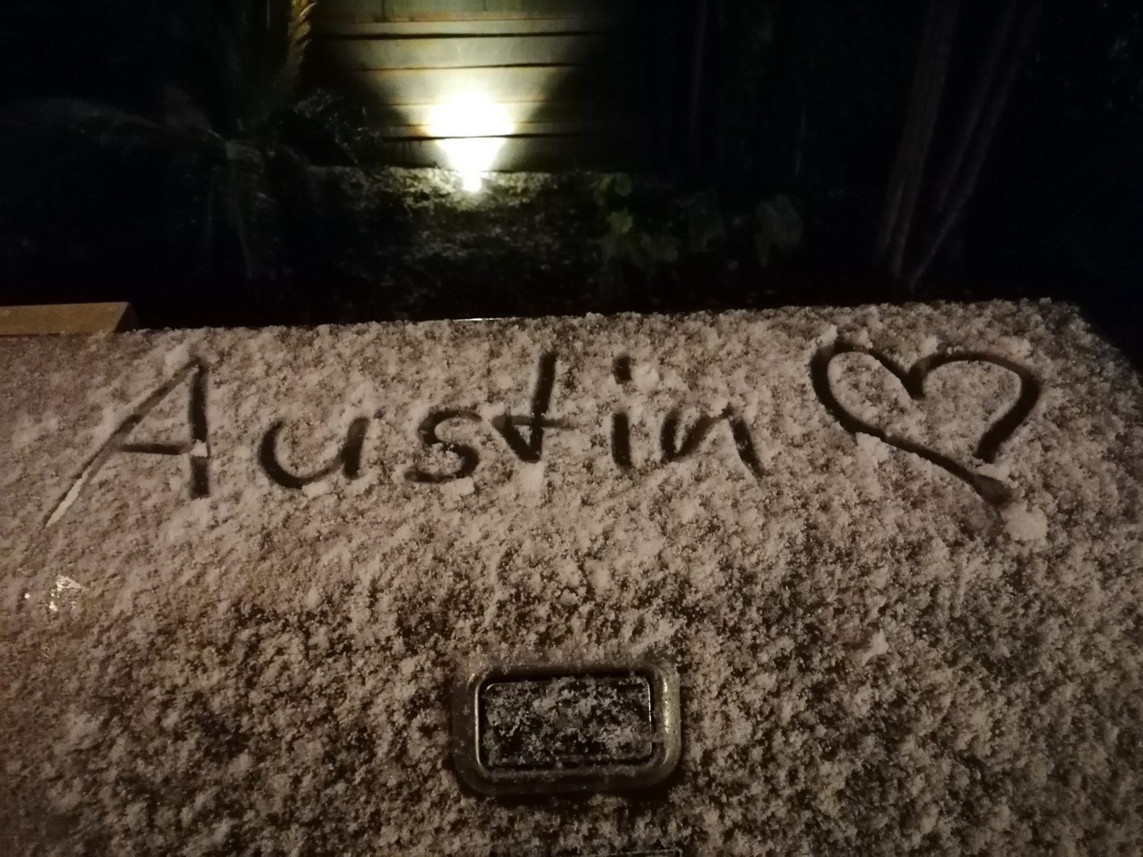und dann tatsächlich noch Schnee in Austin!